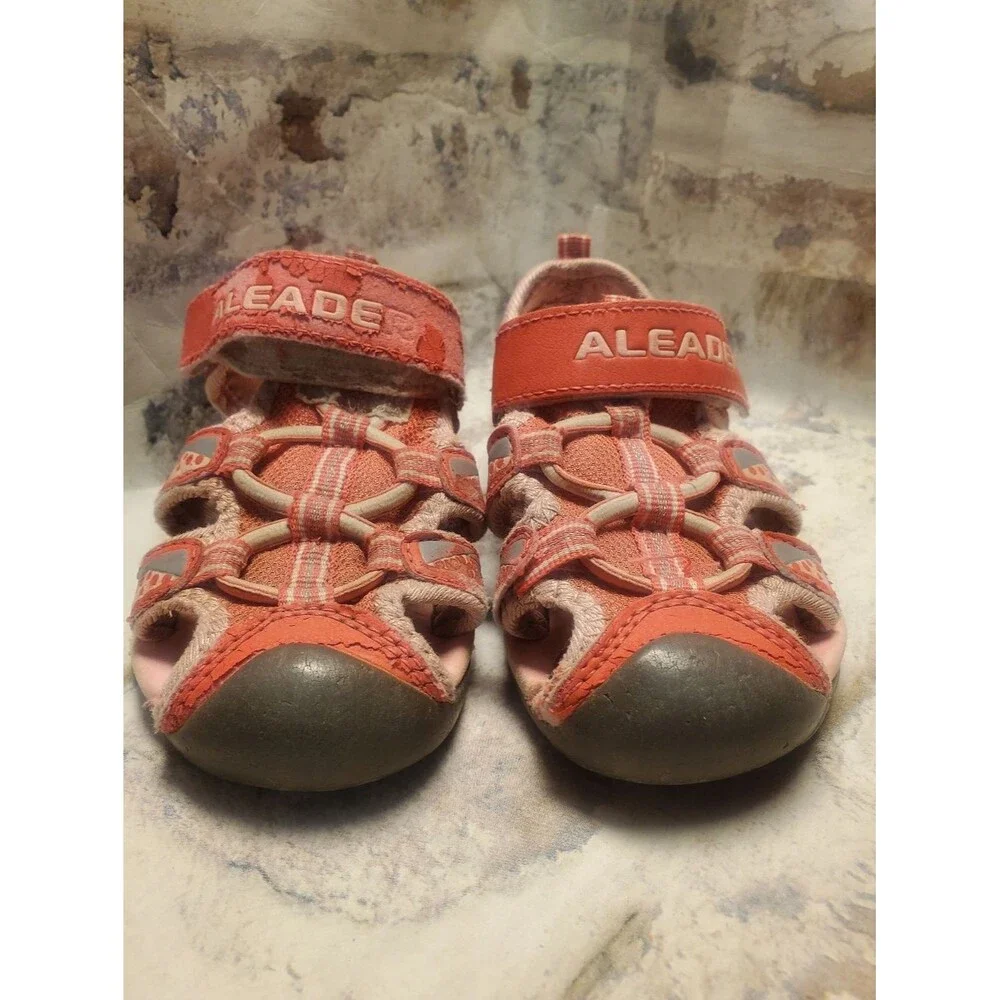 Aleader Toddler Girls  Sport Water Hiking Sandals US 9/ EU 26 Pink/Grey